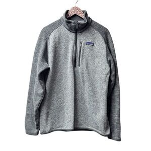 Patagonia Men's Better Sweater 1/4 Zip Fleece Sweatshirt Gray Grey XL